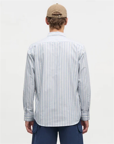 Mads Nørgaard - Oxford Sune Stripe Skjorte - Bright Cobalt 